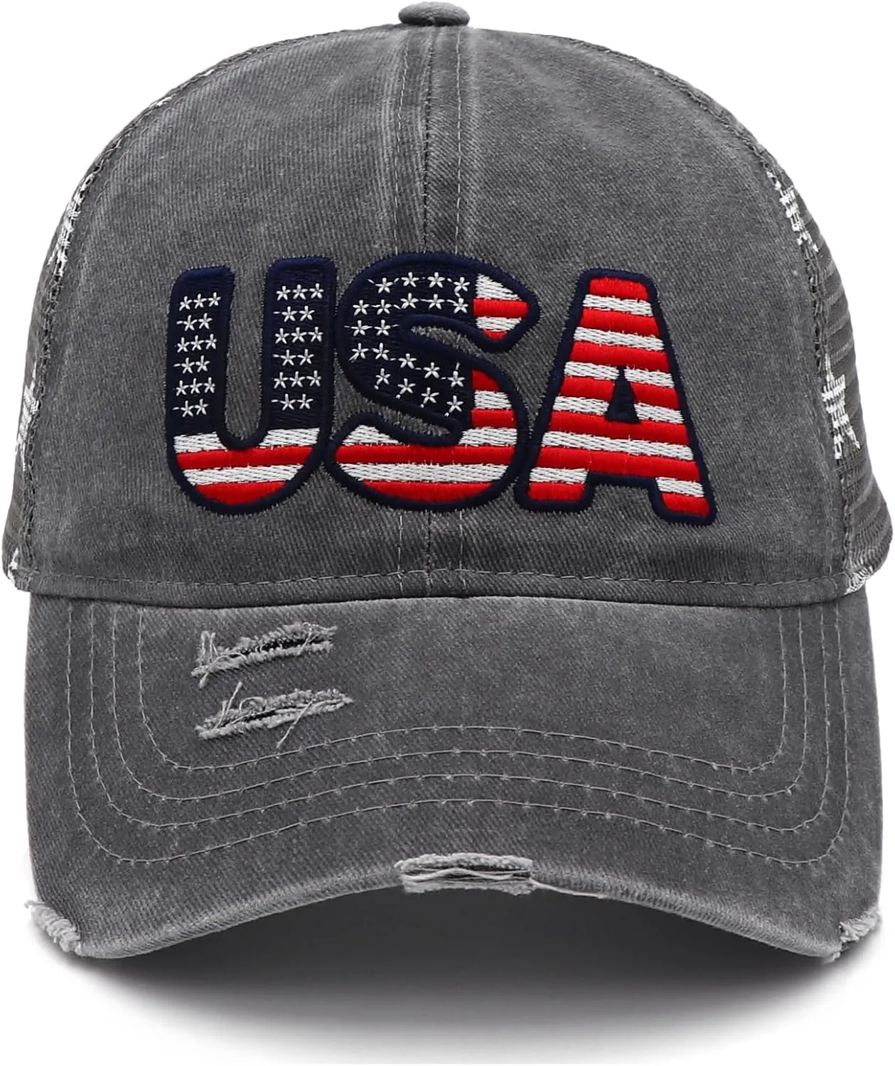 4th of July Hat - American Flag USA Trucker hat for Women Men - Fourth of July Patriotic Hat - 4th of July Accessories