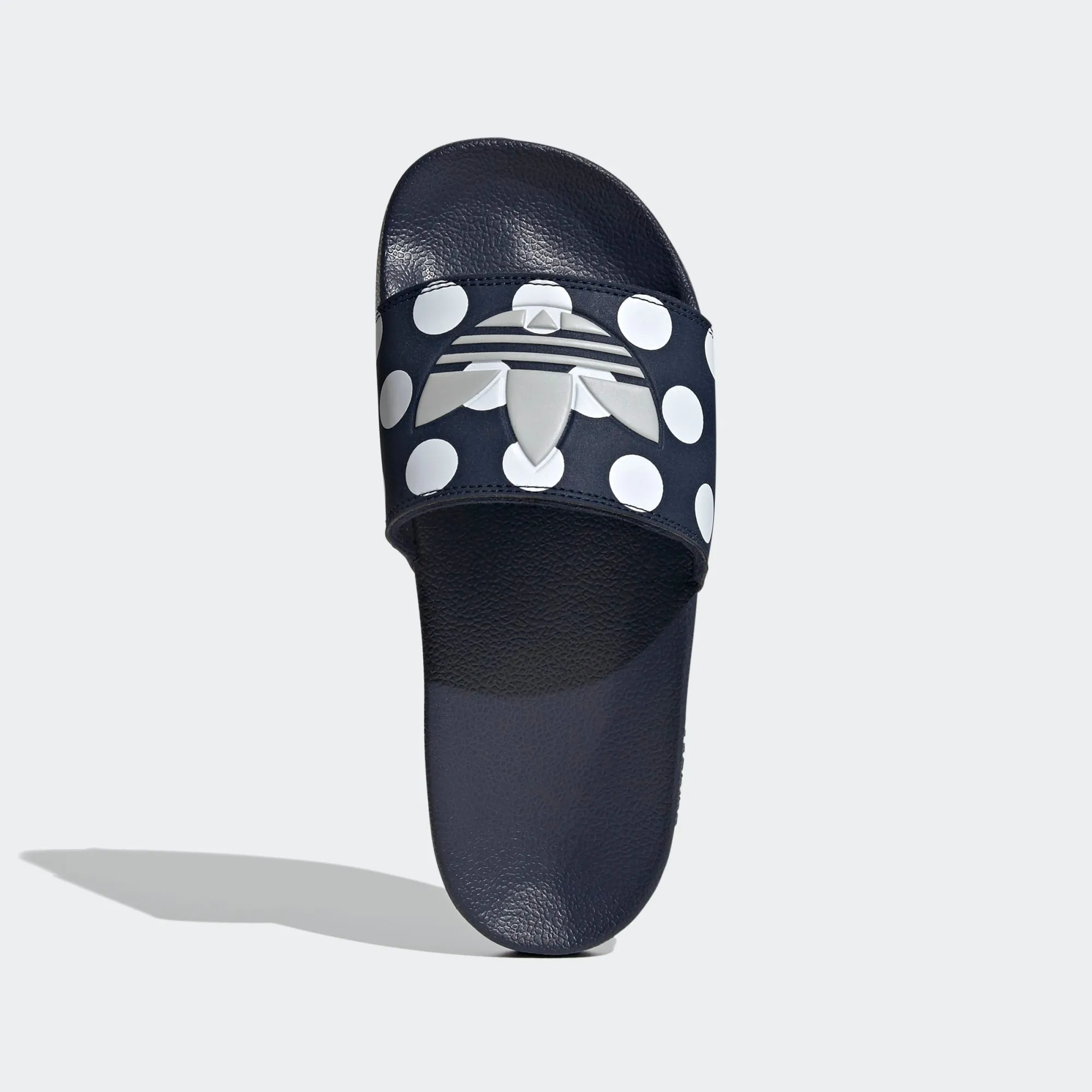 Adidas Adilette Lite Polka Dot Trefoil Slides (Collegiate Navy/Grey Two/Cloud White)(FU9148)