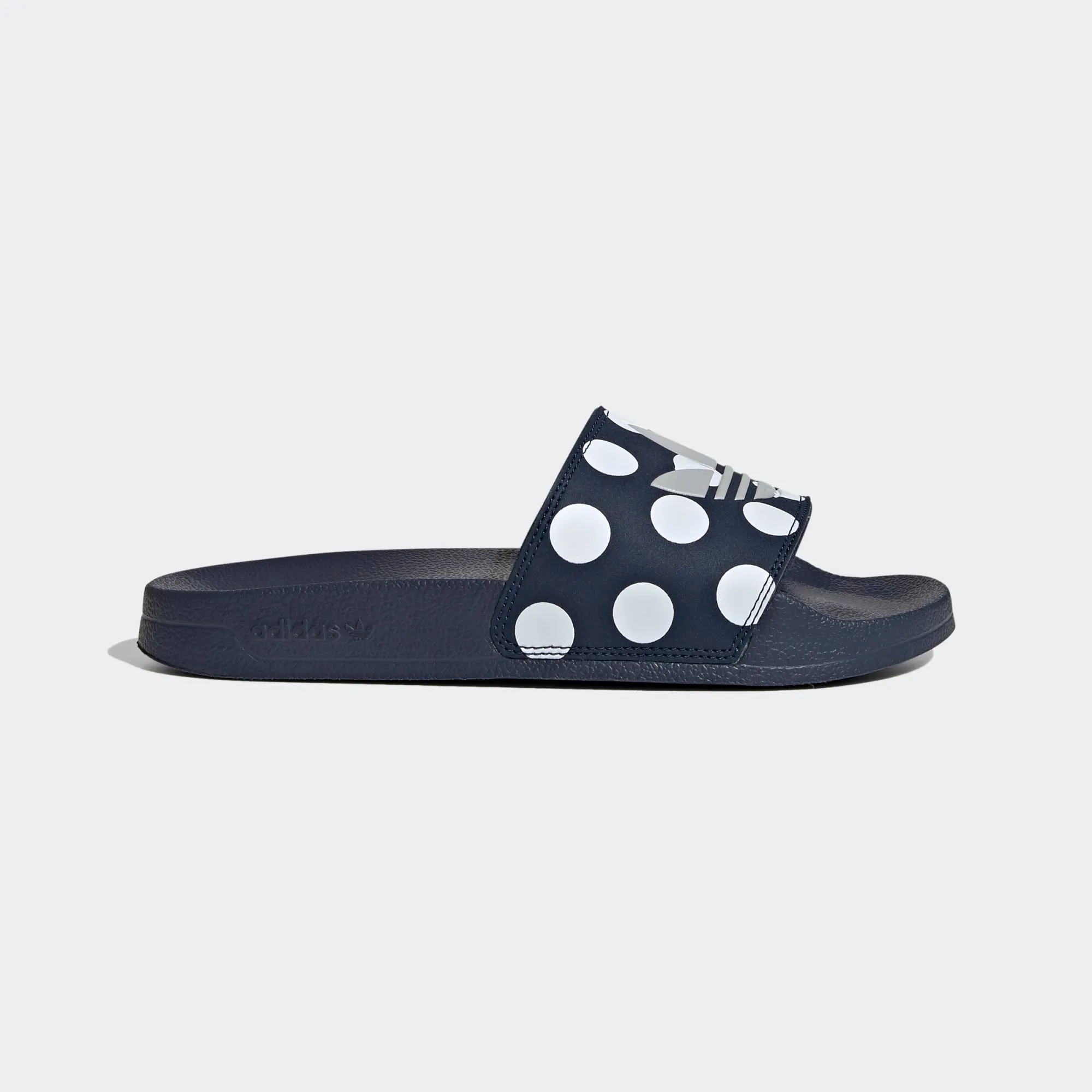 Adidas Adilette Lite Polka Dot Trefoil Slides (Collegiate Navy/Grey Two/Cloud White)(FU9148)