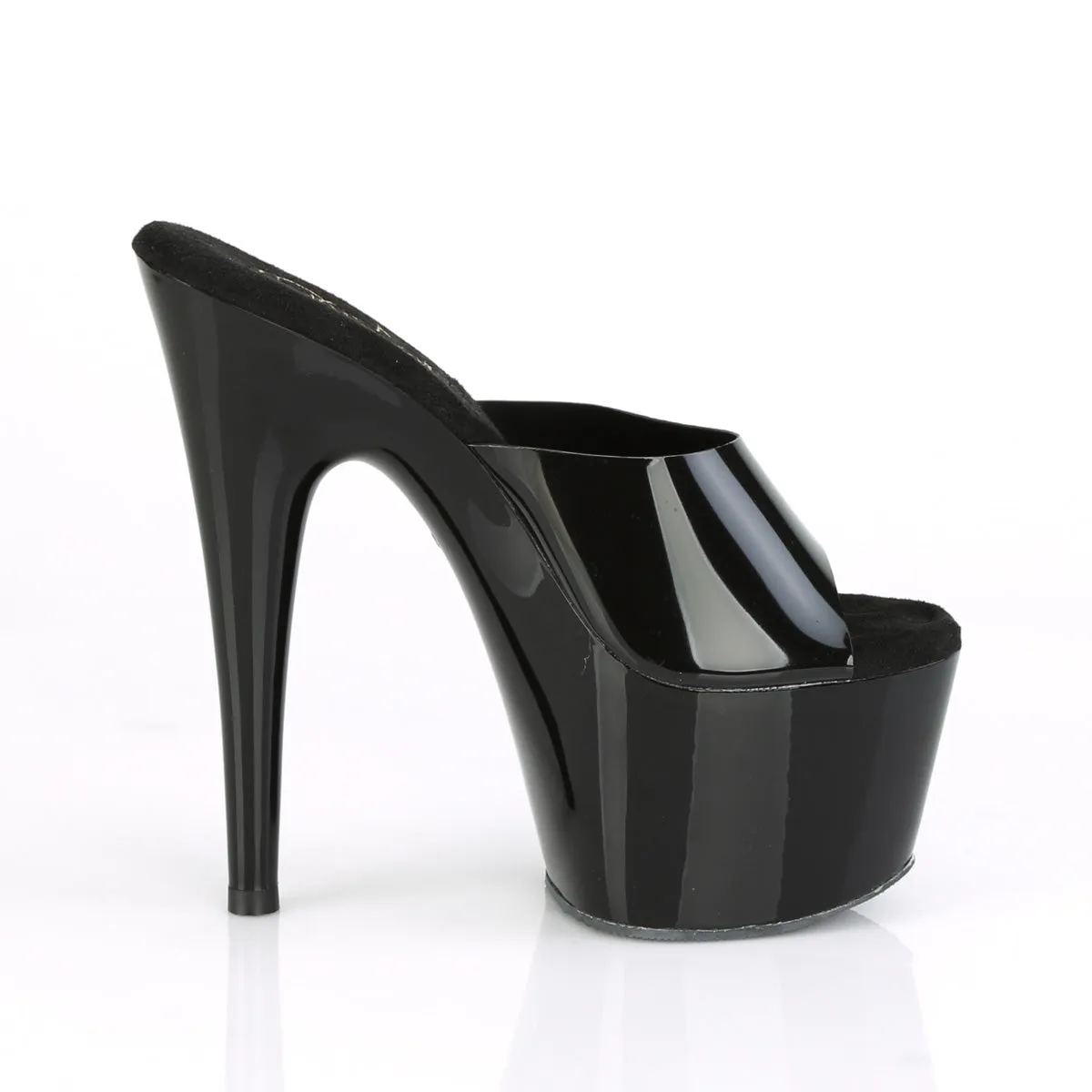 ADORE-701N Pleasers 7 Inch Heel Black Pole Dancing High Heels
