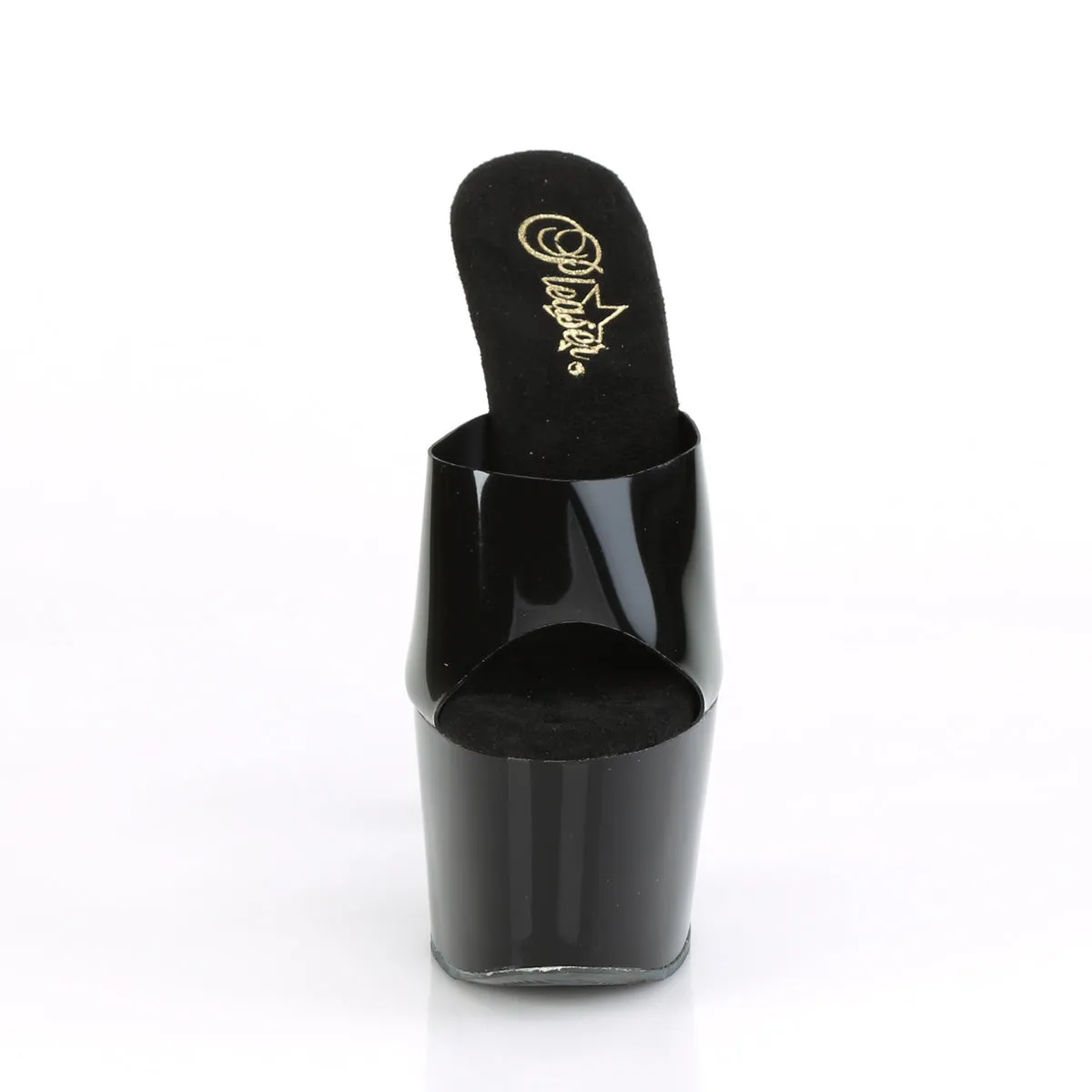 ADORE-701N Pleasers 7 Inch Heel Black Pole Dancing High Heels