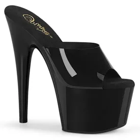 ADORE-701N Pleasers 7 Inch Heel Black Pole Dancing High Heels