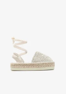 Beige Straps Espadrilles