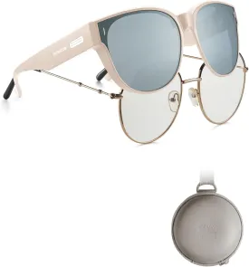 BENEUNDER Polarized Fit Over Sunglasses for Womens & Men, Lightweight Folding Sunglasses for Nearsightedness