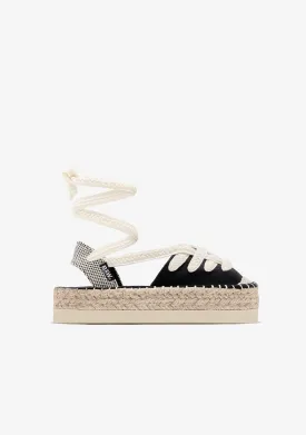 Black Straps Espadrilles B&W