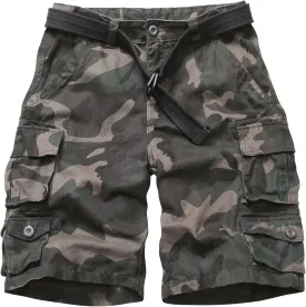 Cargo Short for Men Relaxed Fit Camo Outdoor Hiking Work Cotton Casual Shorts with 9 Pockets No Belt