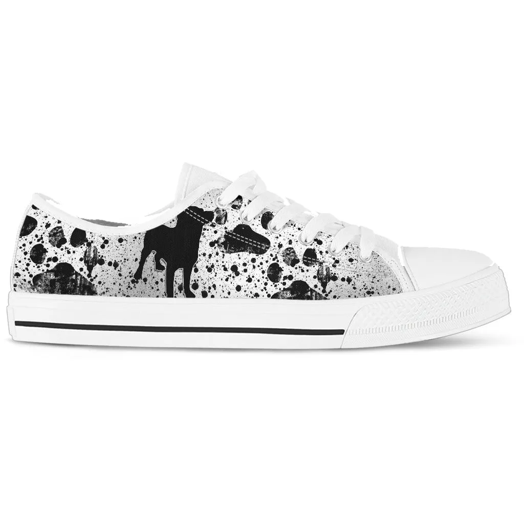 Dreaming Of Dogs White Women's Low Top Sneakers