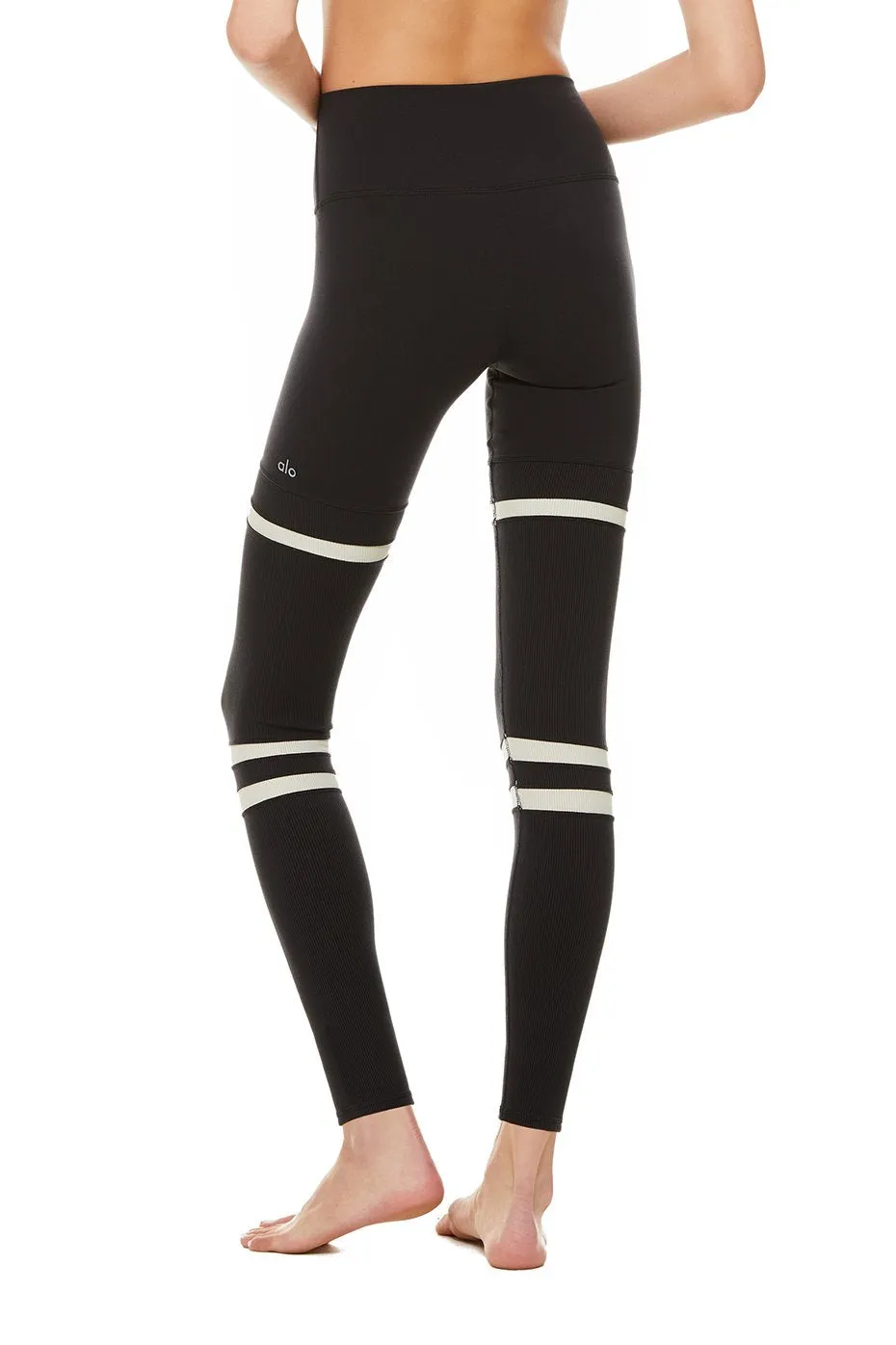 High-Waist Legit Legging - Black/Bone