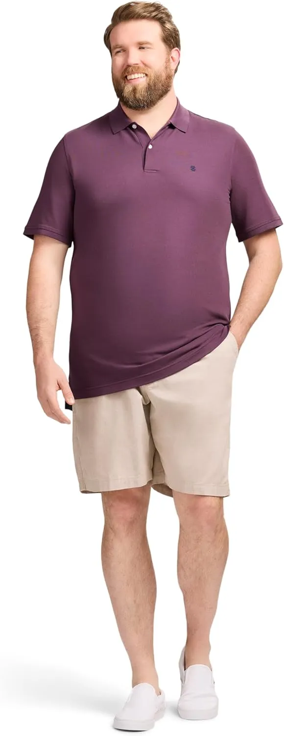 IZOD Men's Big and Tall Advantage Performance Short Sleeve Polo Shirt