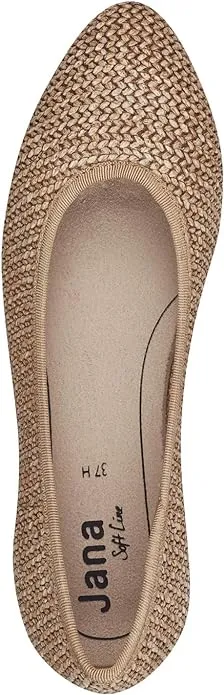 Jana Women's 8-22172-42 Softline Ballet Pumps Natural