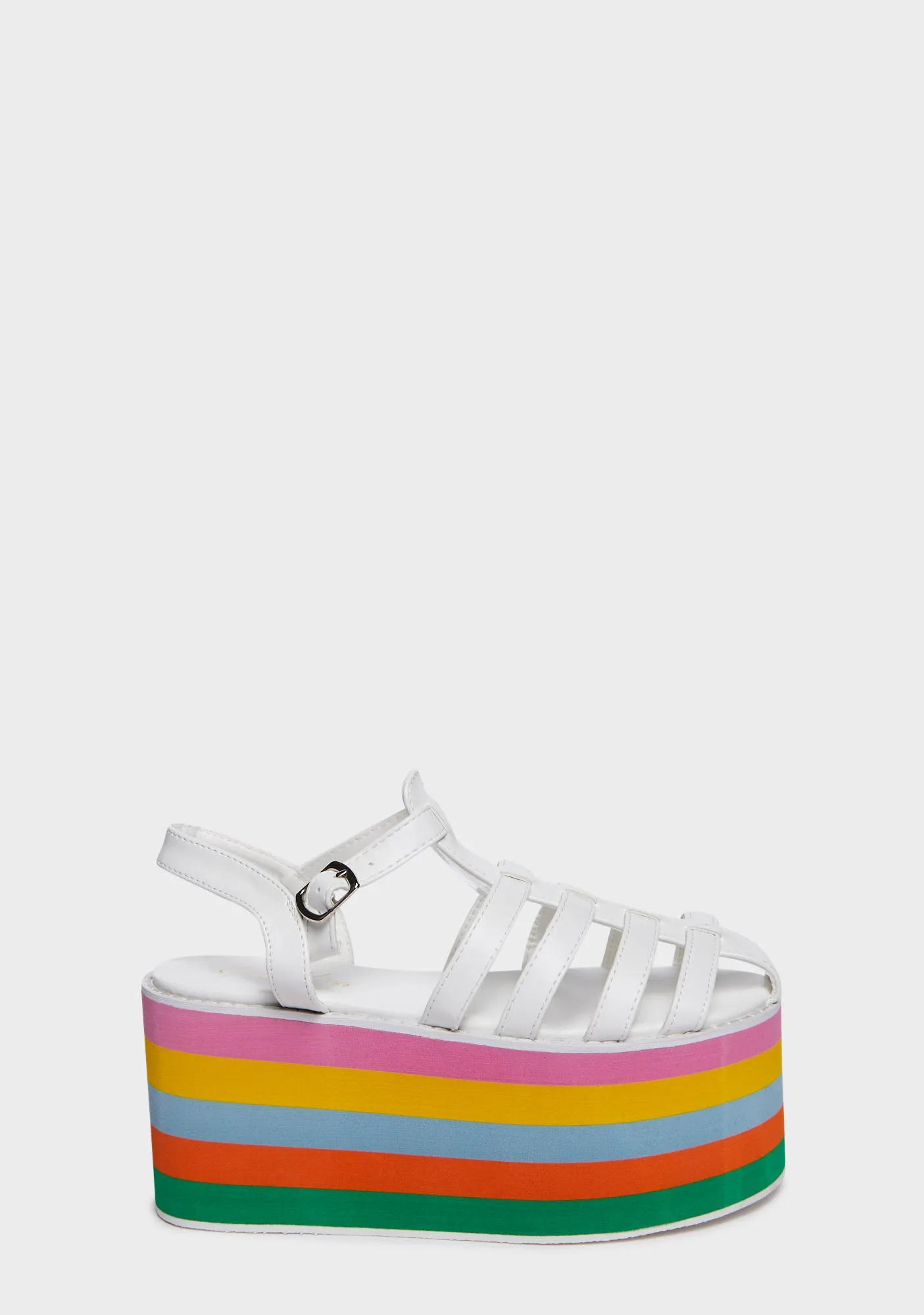 Luxe Hustle Platform Sandals - White