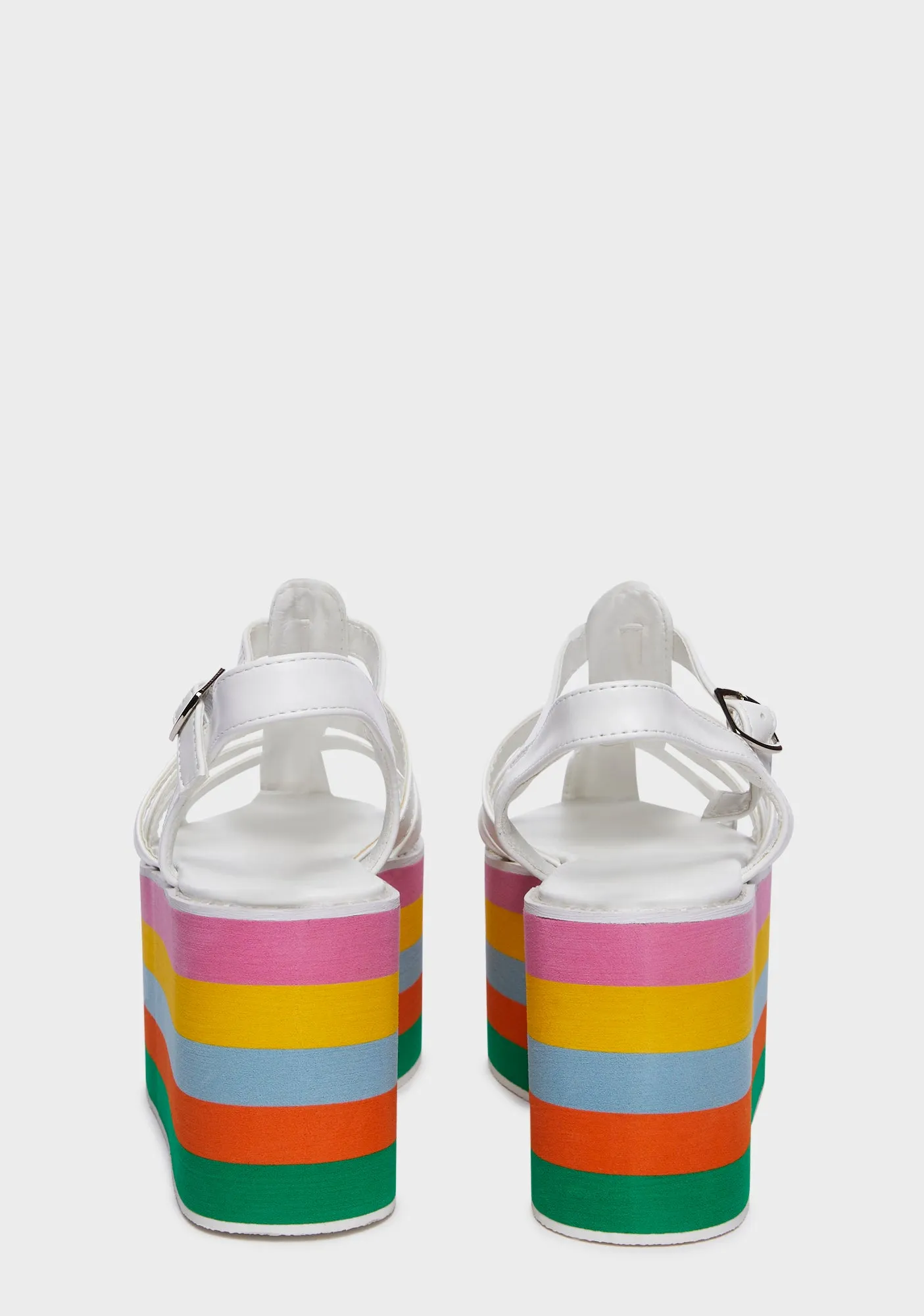 Luxe Hustle Platform Sandals - White