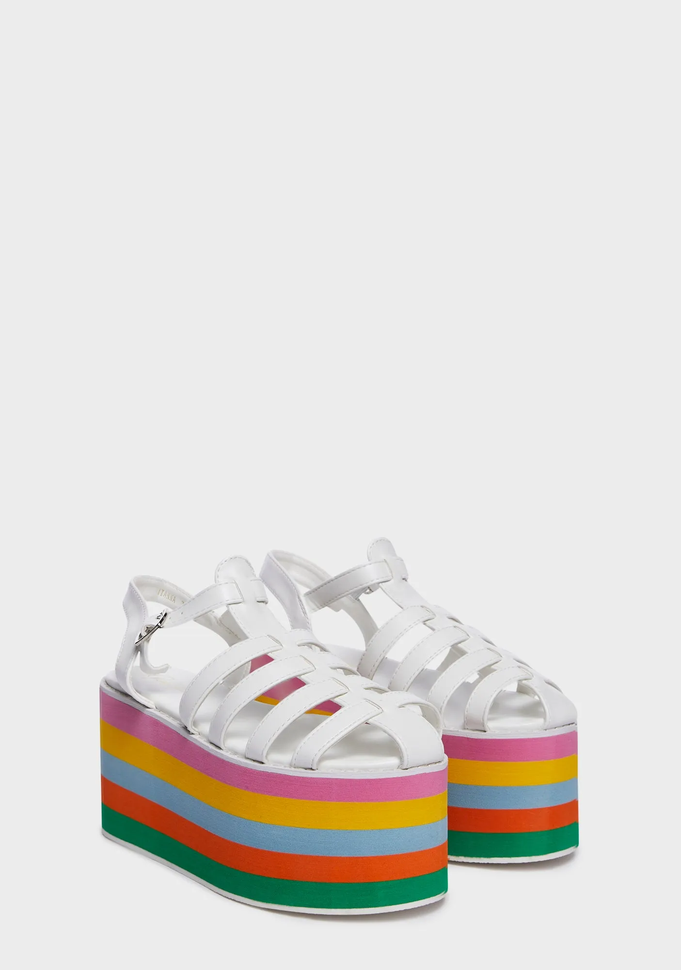 Luxe Hustle Platform Sandals - White