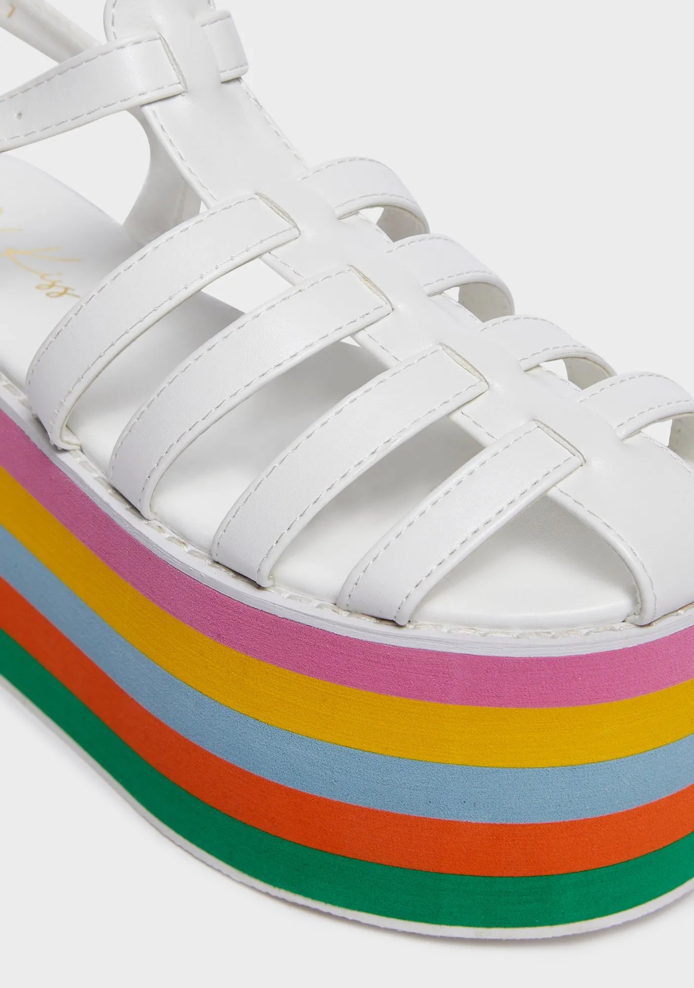 Luxe Hustle Platform Sandals - White