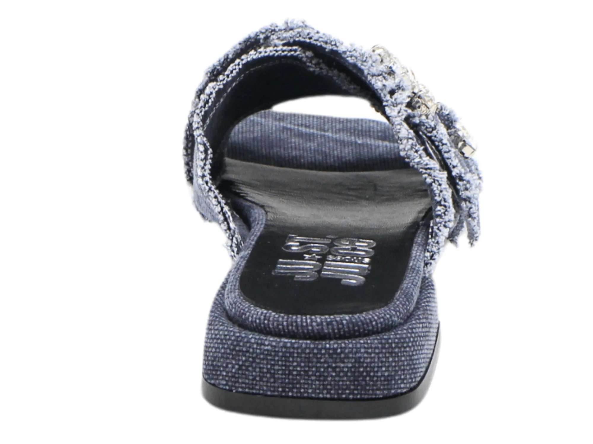 M397 Denim Heeled Slide