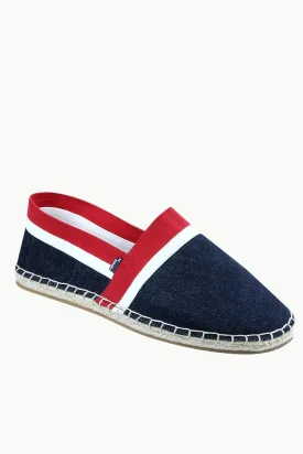 Men's Navy Cut N' Sew Denim Espadrilles