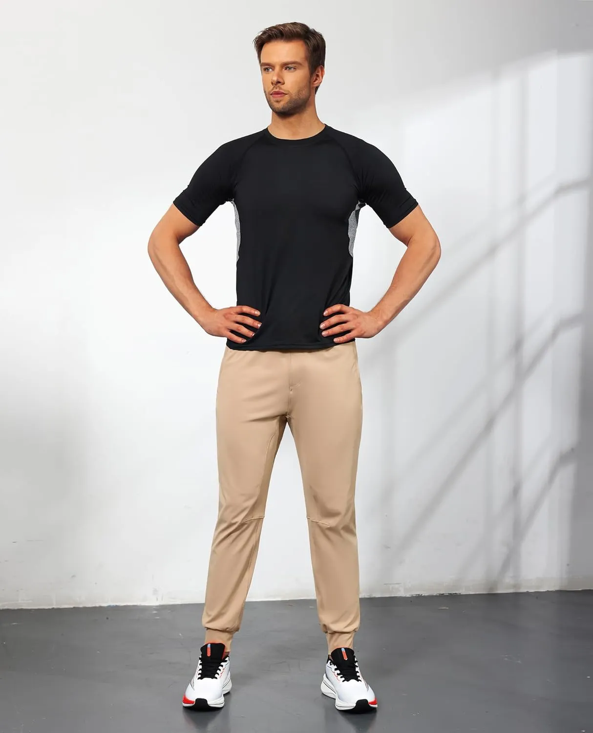 Mens Sweatpants Athletic Pants Workout Track Pants Traning Pants with Zipper Pockets Joggers for Men Gym, Running