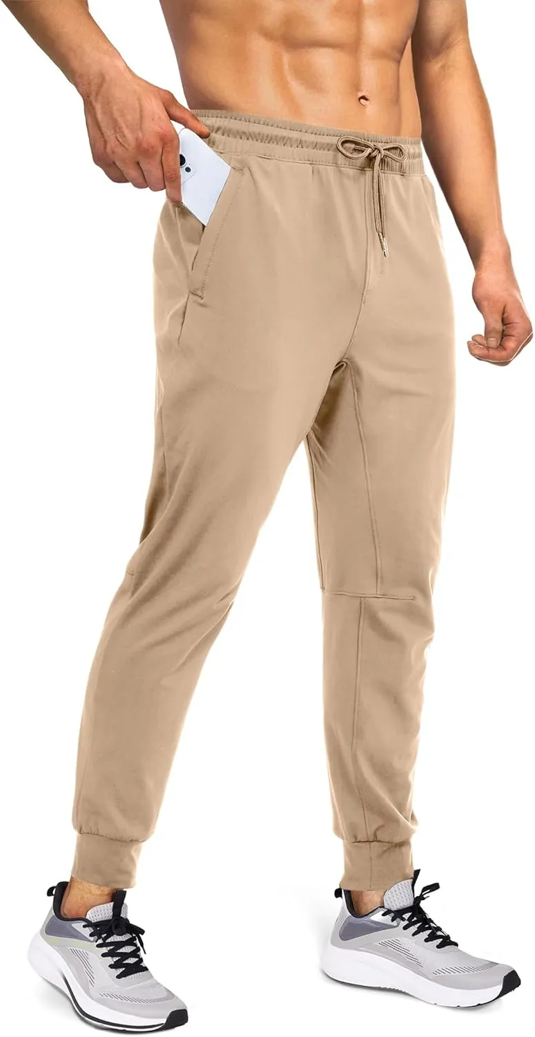 Mens Sweatpants Athletic Pants Workout Track Pants Traning Pants with Zipper Pockets Joggers for Men Gym, Running