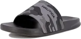 Nautica Men's Open Toe Slide Sandals - Comfortable Indoor & Outdoor Shower Slippers