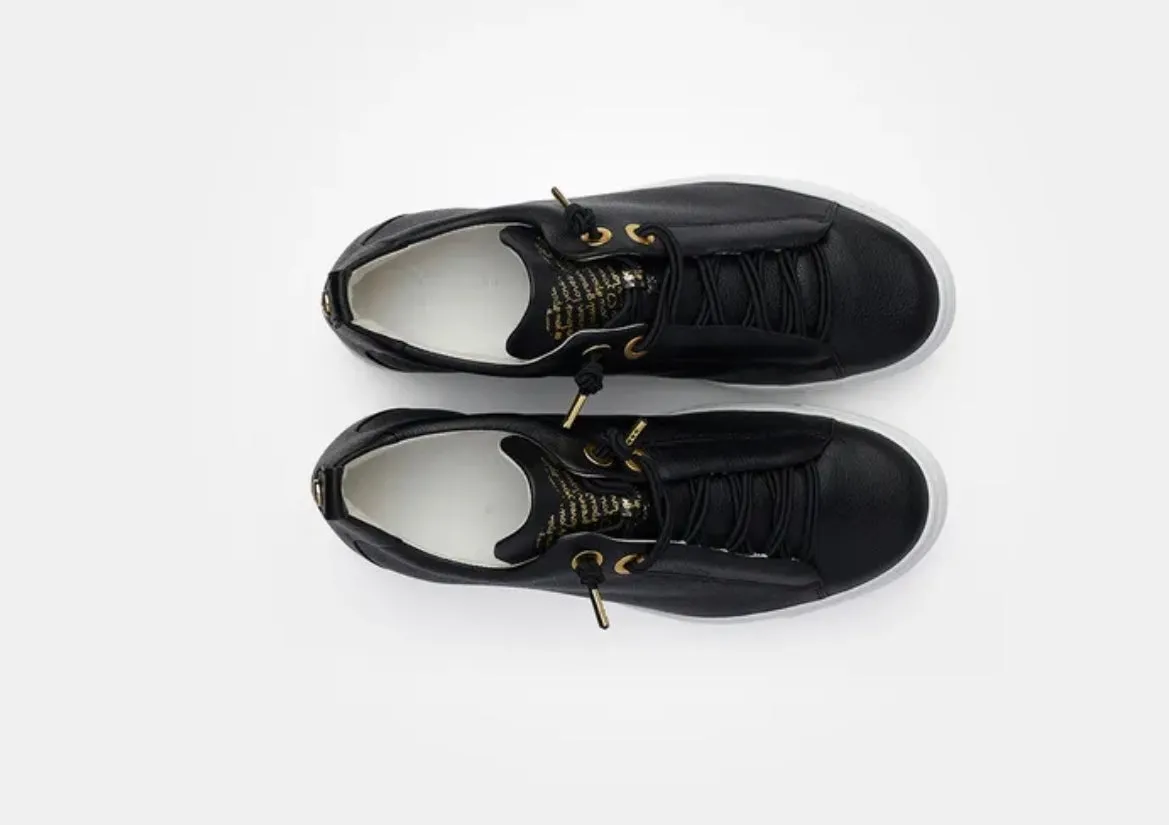 Paul Green black platform sneakers