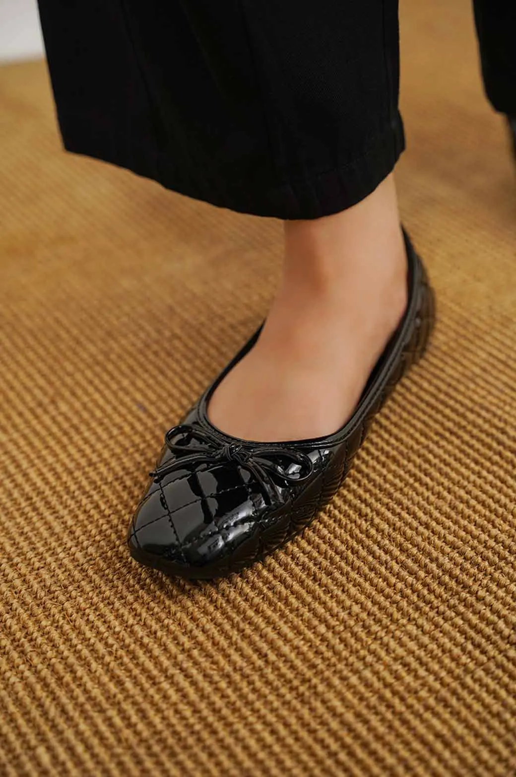 QUILTED BALLET PUMPS