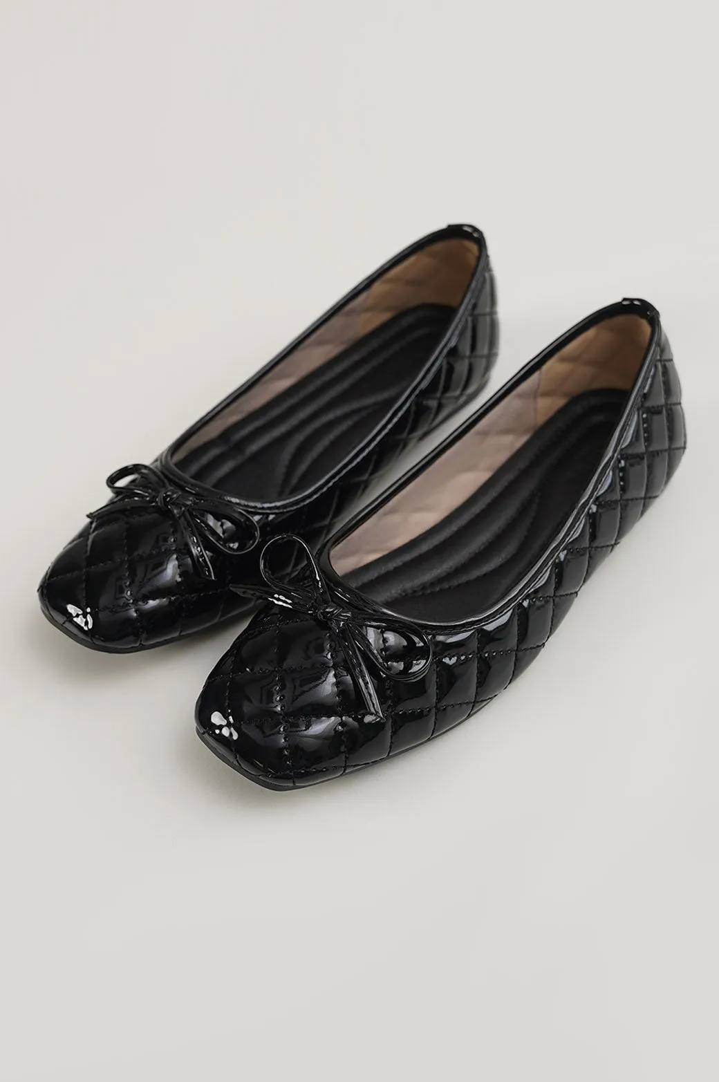 QUILTED BALLET PUMPS