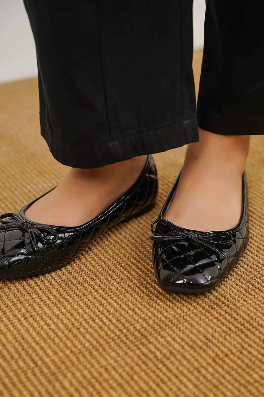 QUILTED BALLET PUMPS