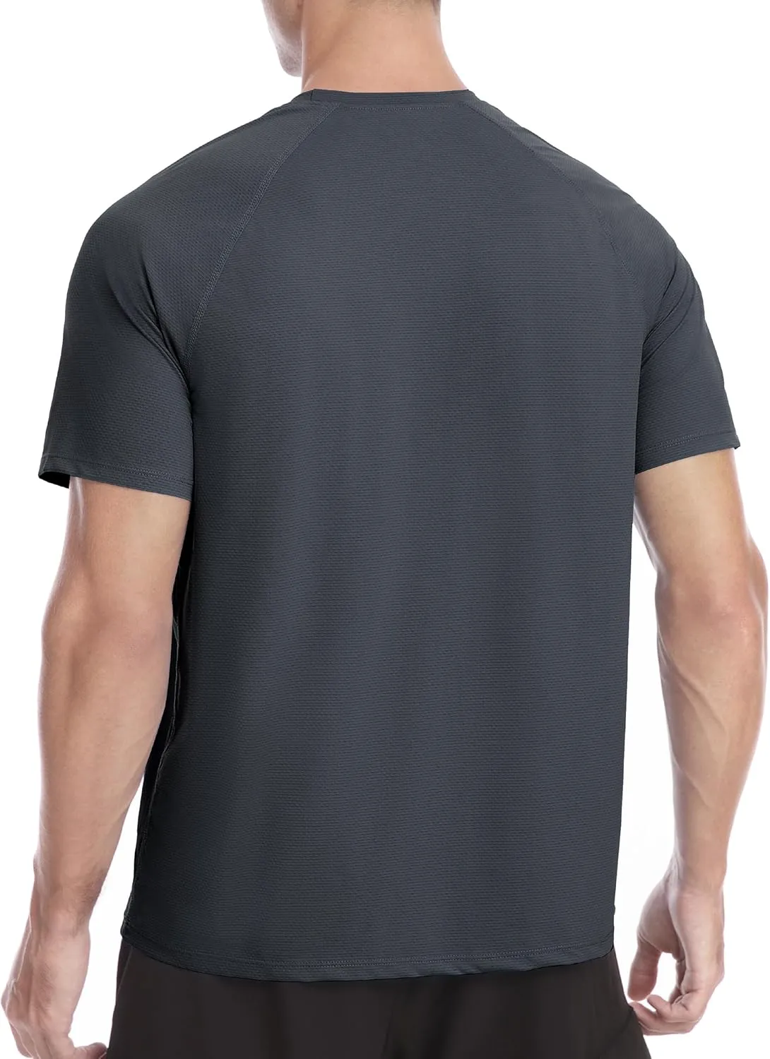 Roadbox Men's Rash Guard Short Sleeve, UPF 50  UV Sun Protection Water T-Shirts, Cool Dry Swim Shirts for Surf Beach Fishing