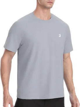 Roadbox Men's Rash Guard Short Sleeve, UPF 50  UV Sun Protection Water T-Shirts, Cool Dry Swim Shirts for Surf Beach Fishing