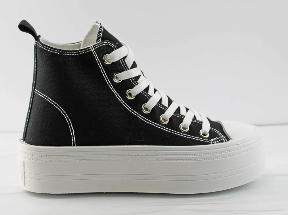 Sherry 1 Women's Platform High Top Lace Up Sneakers