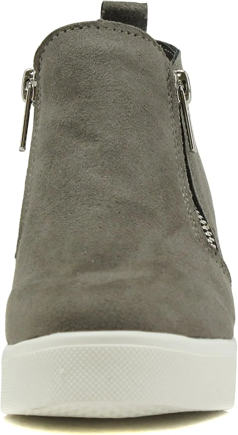 Soda Kids/Children/Girls Taylor-2 Hidden Wedge Booties Fashion Sneaker Shoes Side Zipper