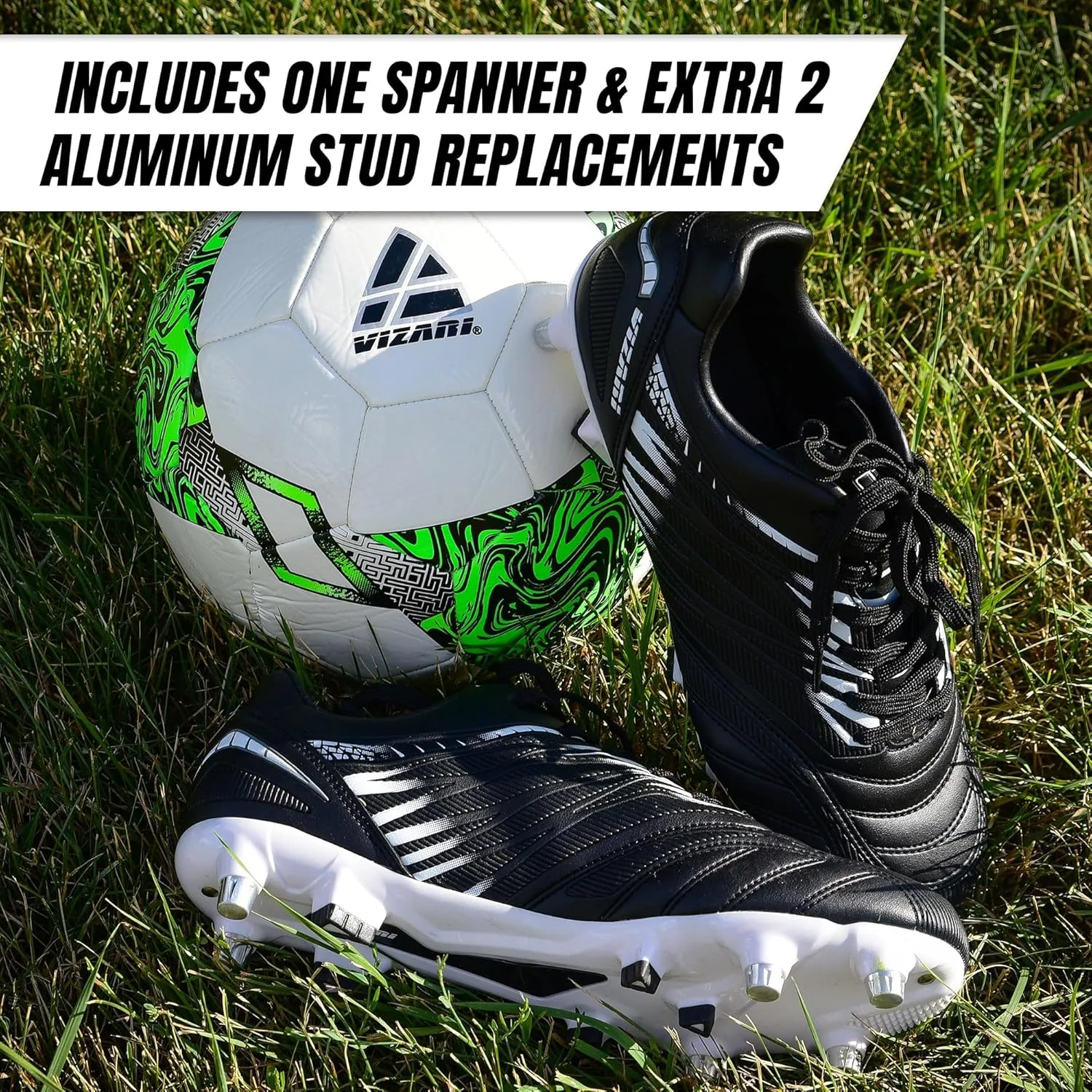 Vizari Men's Valencia SG Soft Ground Soccer Shoes/Cleats for Soft or Wet Playing Surfaces and Fields