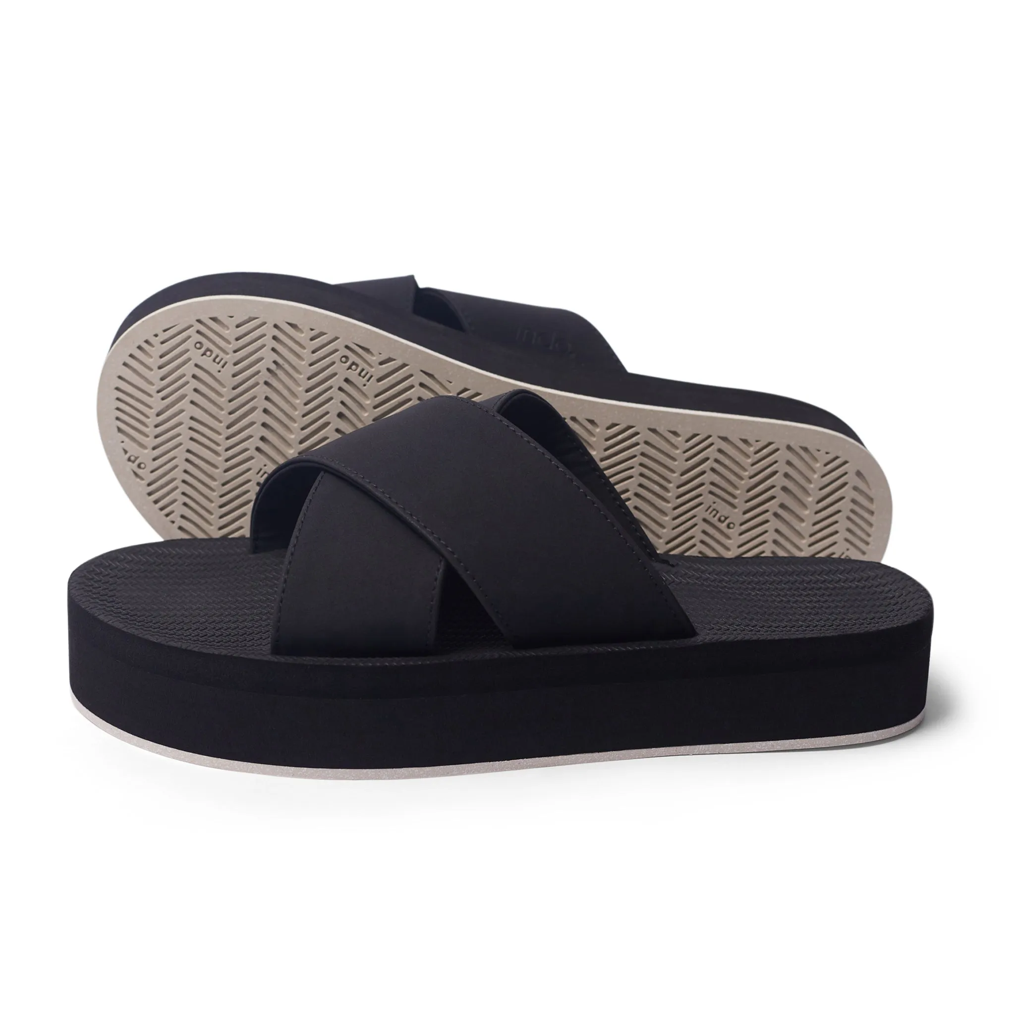 Womens Platform Cross - Sneaker Sole -Black/Sea Salt Sole